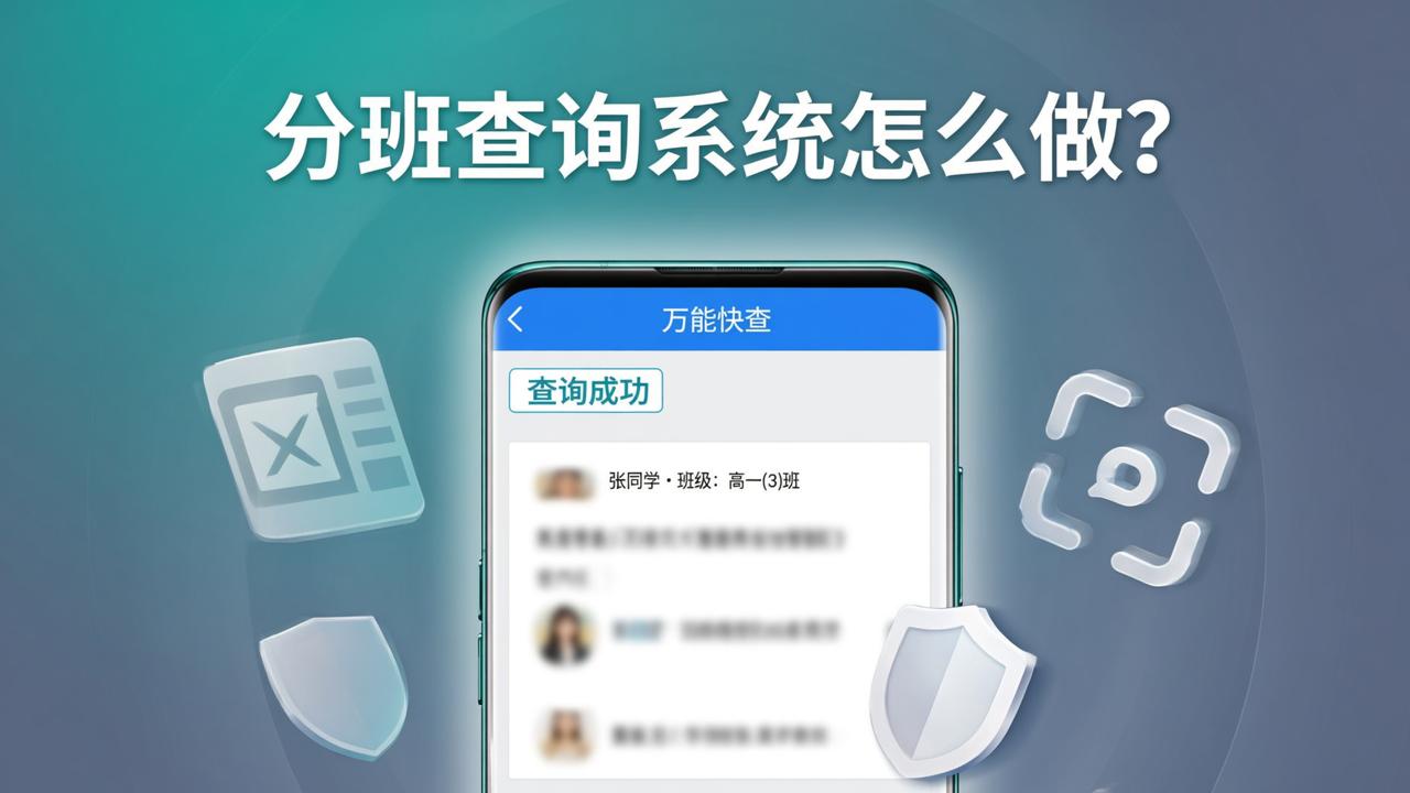 分班查询系统怎么做？用万能快查扫码查分班结果，互不看到操作全流程