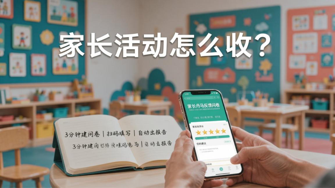 家长活动反馈怎么收？用丹马问卷3分钟建问卷、扫码填写、自动出统计报告