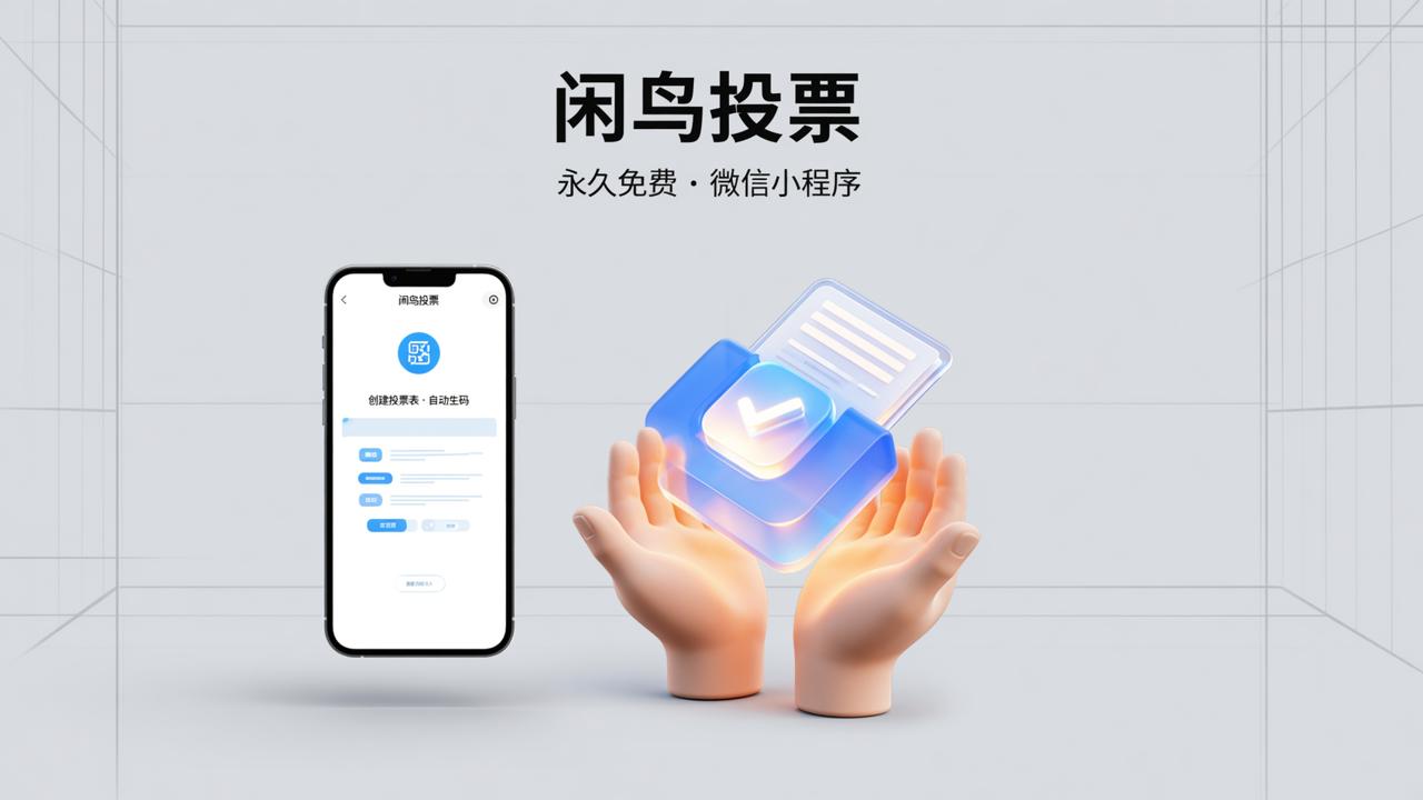 投票二维码怎么生成？闲鸟投票创建投票后自动出码，扫码直接投票操作教程