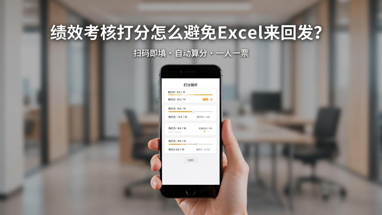 绩效考核打分怎么避免Excel来回发？扫码即填、自动算分的实操教程
