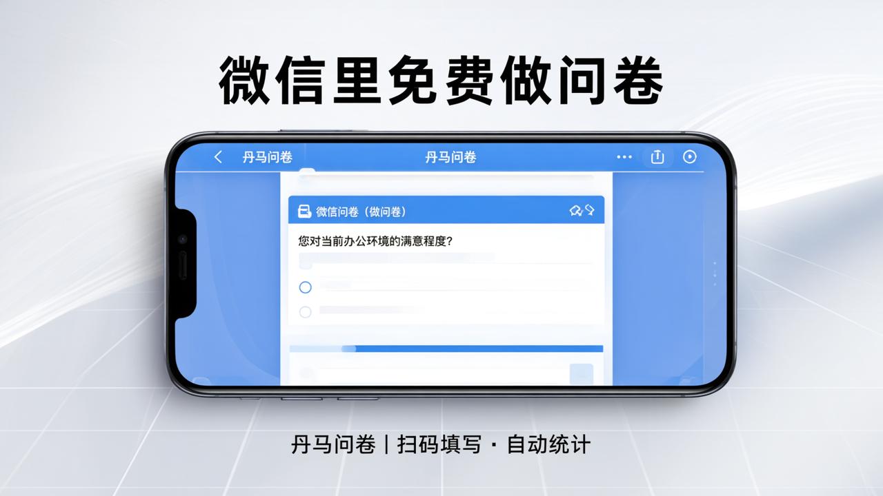 微信里免费做问卷怎么操作？丹马问卷扫码填写+自动统计全流程详解