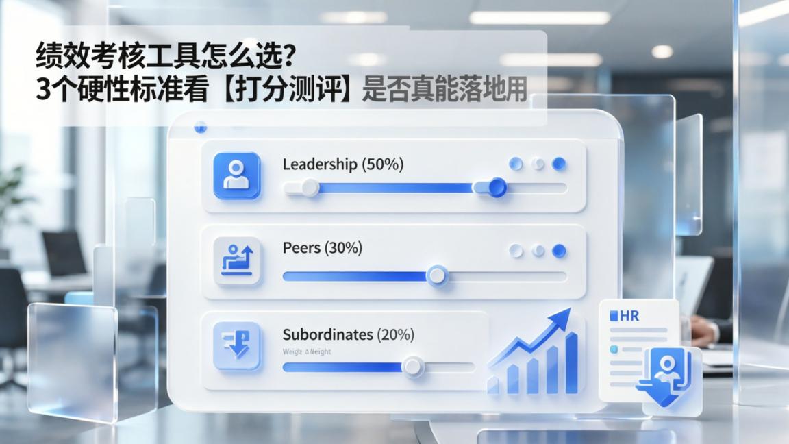 绩效考核工具怎么选？3个硬性标准看【打分测评】是否真能落地用