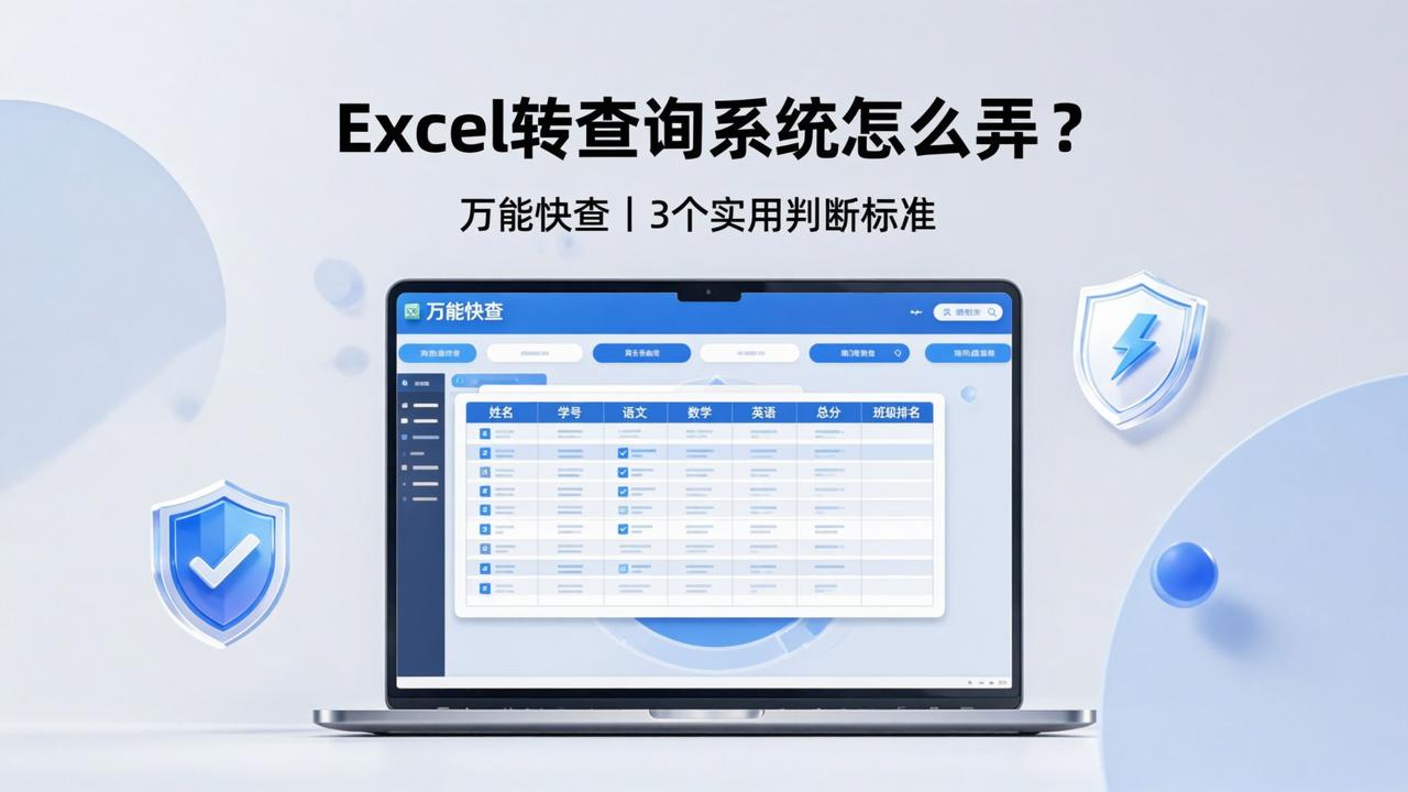 Excel转查询系统怎么弄？万能快查3个实用判断标准（附详细操作步骤）