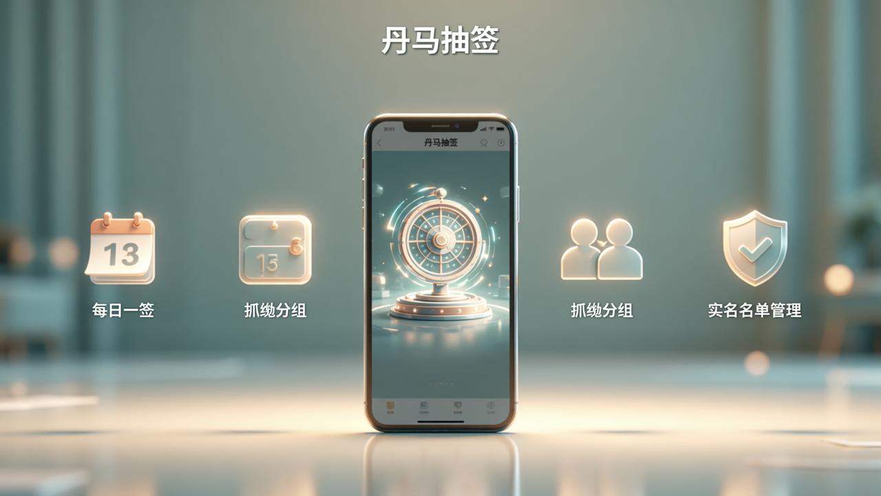 抽签小程序怎么选？丹马抽签支持每日一签、抓阄分组、实名名单管理，结果仅自己可见