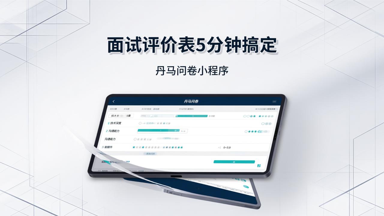面试评价表怎么做？用丹马问卷小程序5分钟建表、多人打分、自动汇总Excel