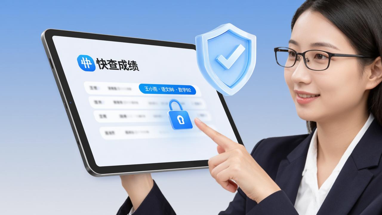 老师怎么安全发成绩不泄密？快查成绩小程序一对一查询+查完自动锁机实操教程